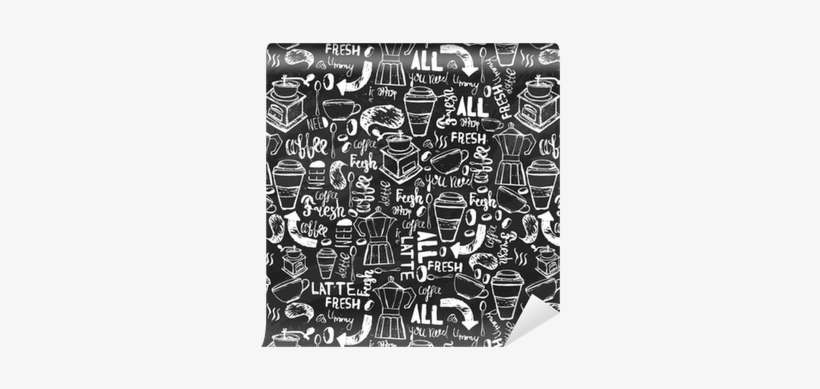 Seamless Hand-drawn Coffee Seamless Pattern - House, transparent png download