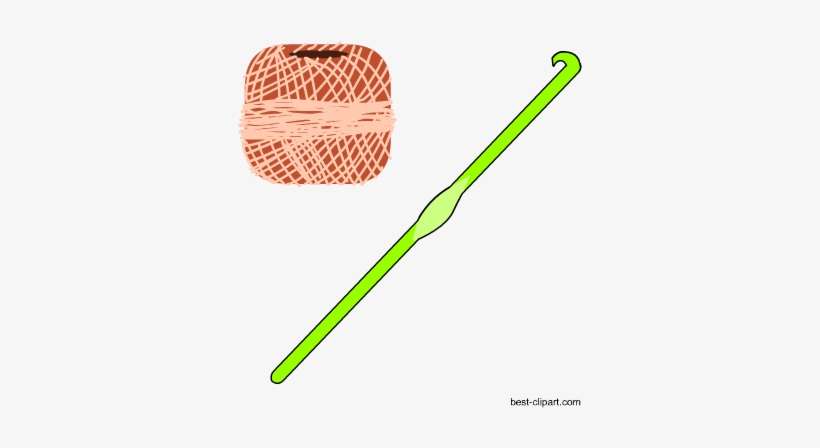 Crochet Needle And Spool Clip Art - Clip Art, transparent png download