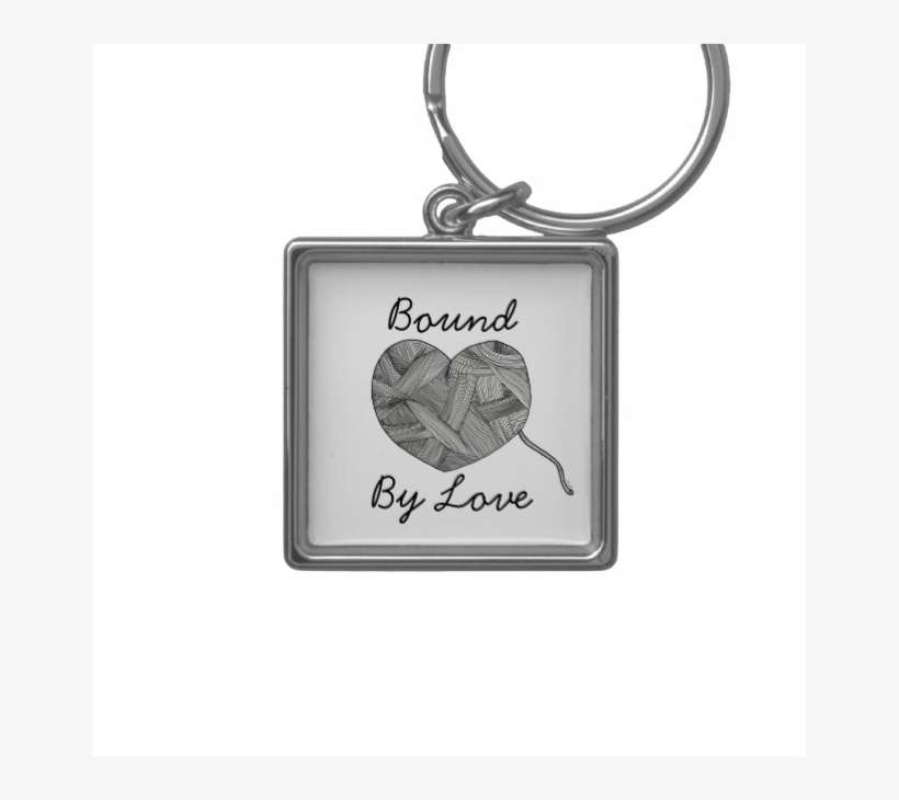 Yarn Ball Heart Illustration Keychain - Keychain, transparent png download