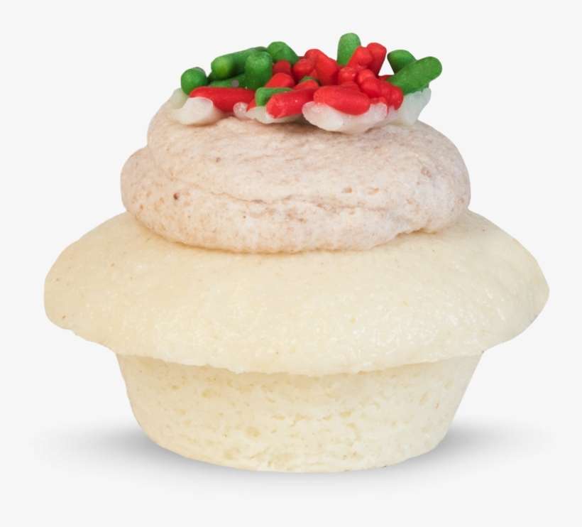 Christmas Cookies & Milk Cupcake Small Image - Cupcake, transparent png download
