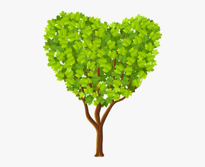 Green Transparent Image Gallery - Heart Tree Clipart, transparent png download