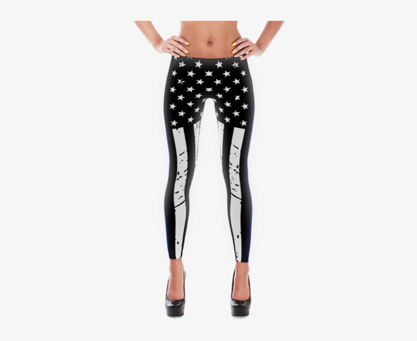 Thin Blue Line Leggings - Fire Leggings, transparent png download