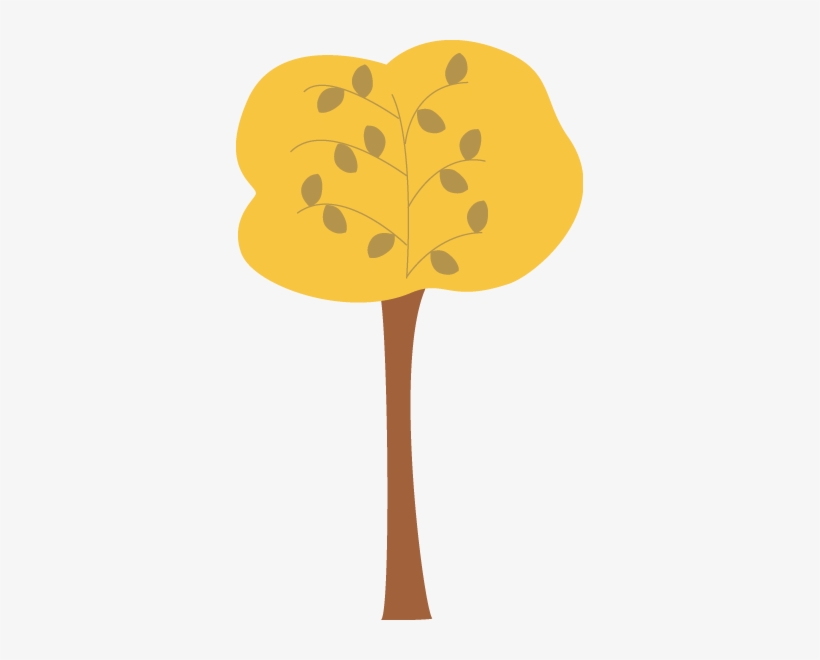 Golden Autumn Tree - Yellow Tree Clipart, transparent png download
