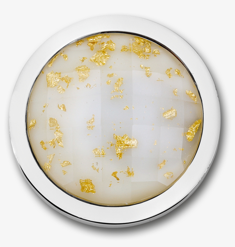 Luna Ivory Stainless Steel Disc With Gold Flakes - Luna Purple, transparent png download
