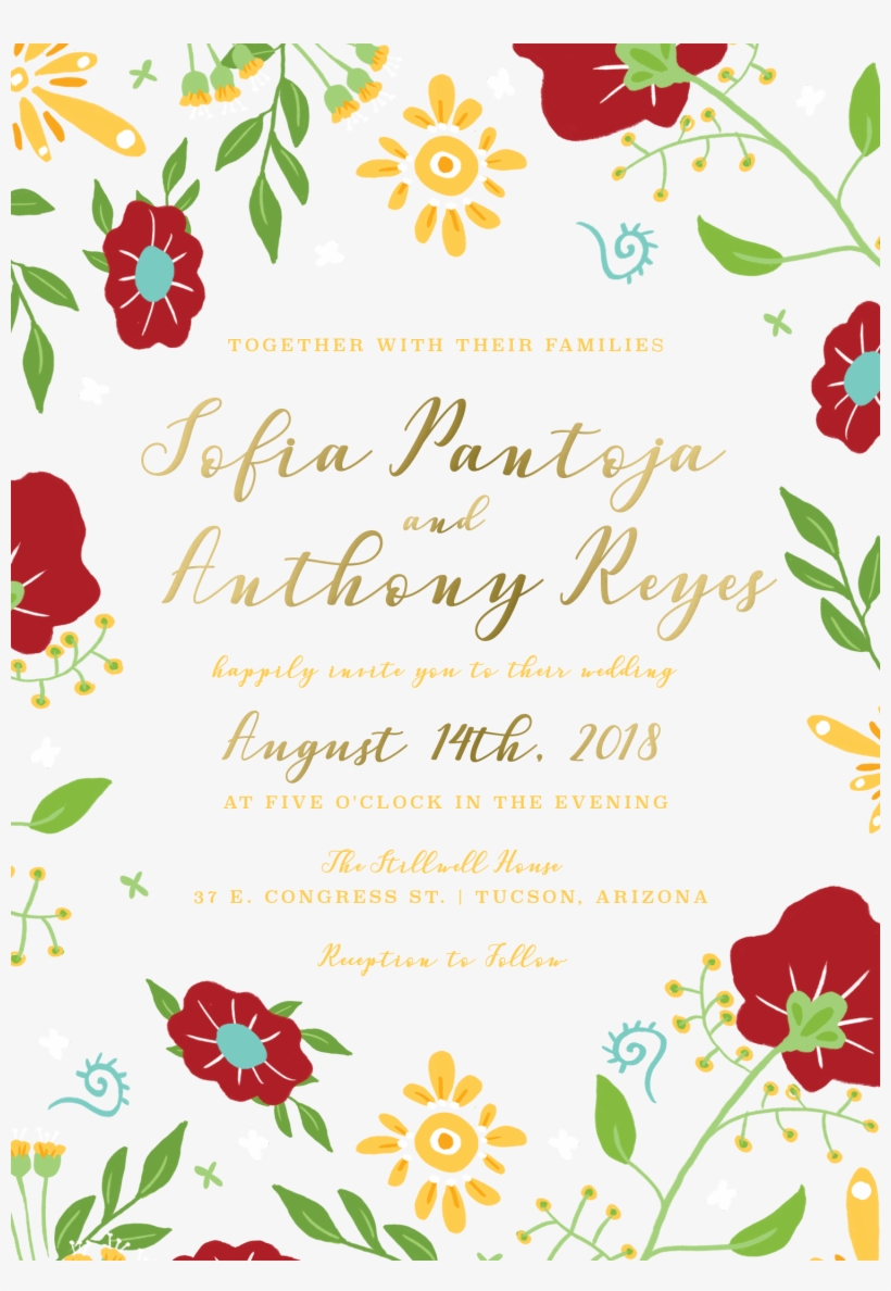 Southwestern Invitation Southwest Barrio - Wedding, transparent png download