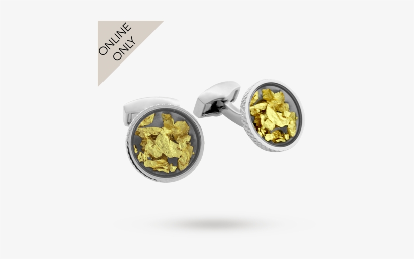 Tateossian Gold Leaf Cufflinks - Locket, transparent png download