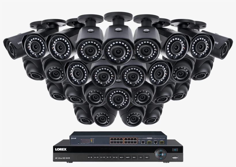 Protect Your Property With Confidence By Purchasing - Lorex 2k Color Night Vision Security Camera System, transparent png download