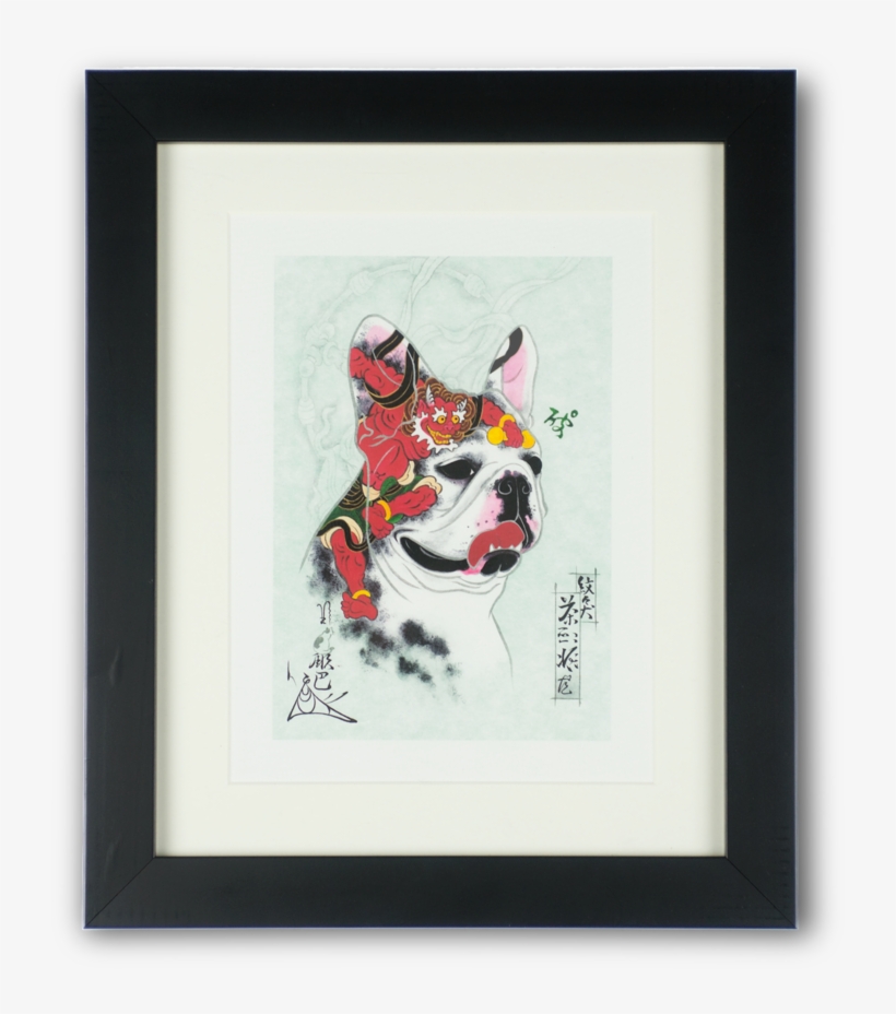 Framed Green Monmon Dog Print - Art, transparent png download