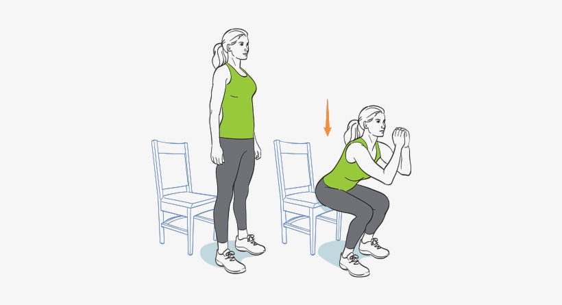 Chair Squat - Chair, transparent png download