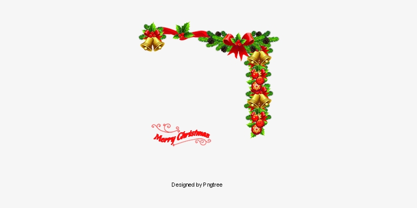 Vector, - Merry Christmas Berries & Holly Shower Curtain, transparent png download