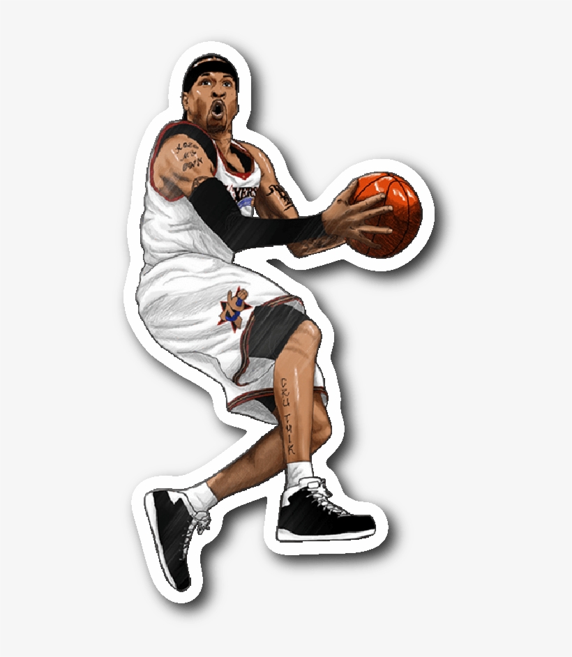 Sticker Retro Allen Iverson Vinyl Sticker - Allen Iverson Png, transparent png download