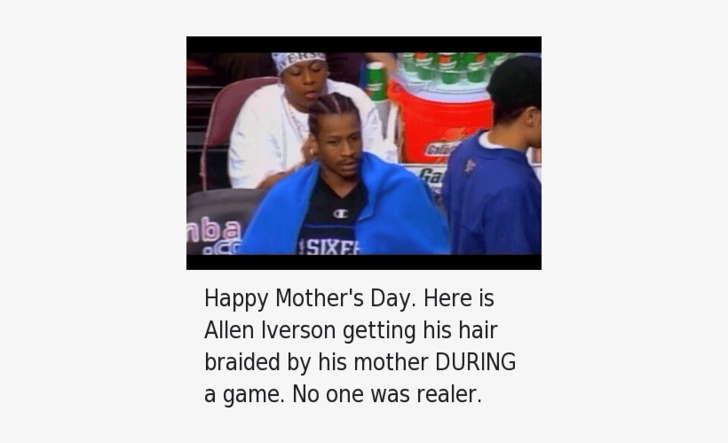 Iverson - Allen Iverson Mom Braiding His Hair, transparent png download