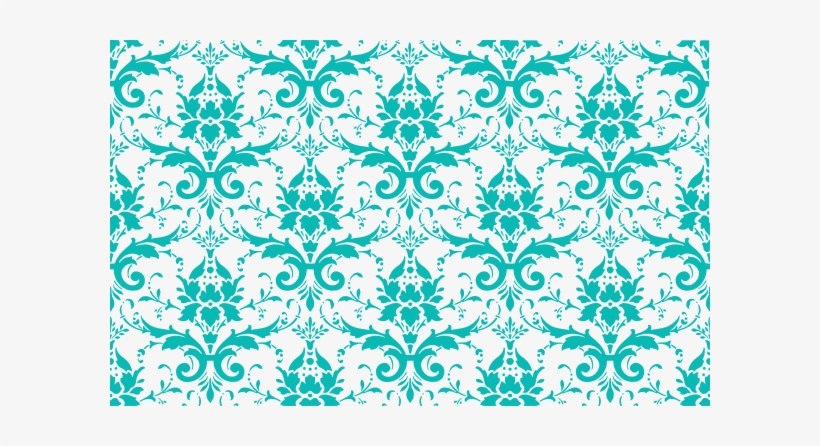 Tiffany Blue Damask Clip Art At Clker - Baby Blue Damask Background, transparent png download