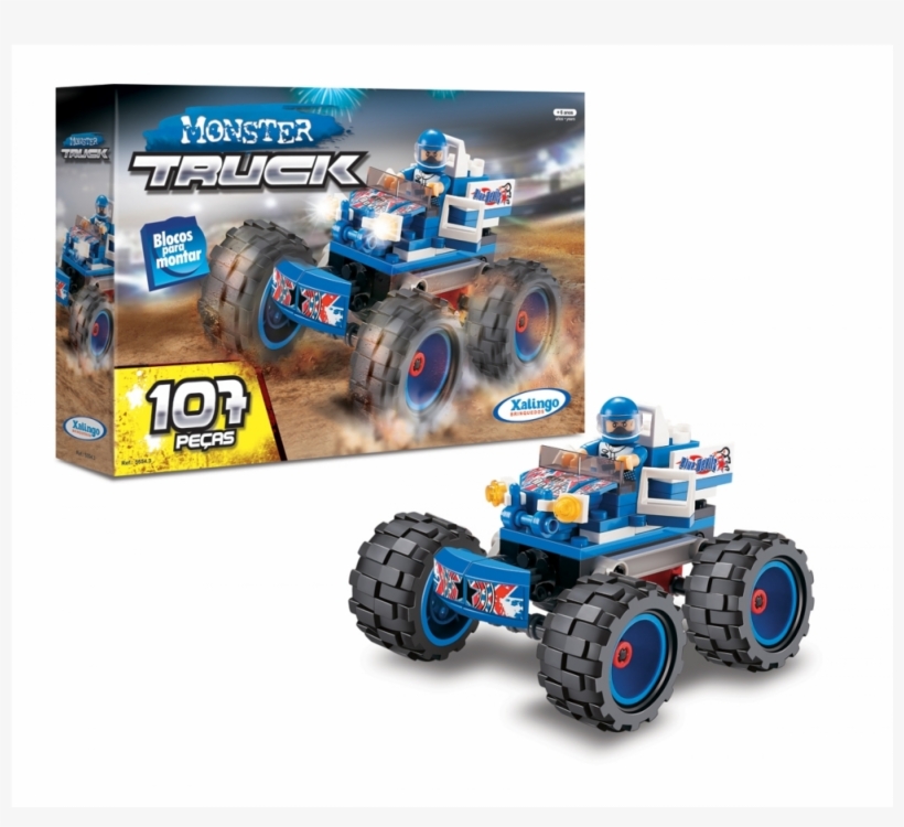 Blocks To Fit Monster Truck Blue - Monster Truck Xalingo, transparent png download