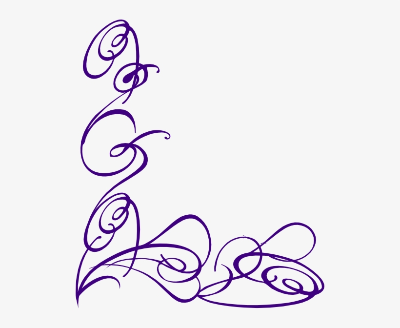 Damask Clipart Swirl - Decorative Line Art Png, transparent png download