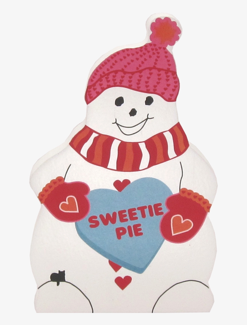 Candy Heart Valentine Snowman- "purrsonalize Me" Pink - Cat, transparent png download