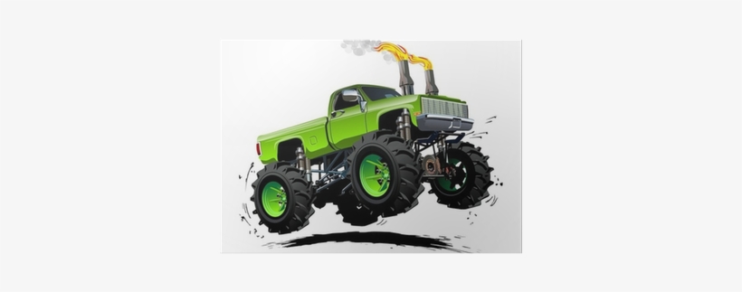 Go To Image - Monster Truck Crushing Cartoon, transparent png download