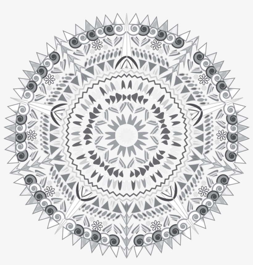 Blackwhitemandala Copy Tee Front - Outward Bound Costa Rica, transparent png download