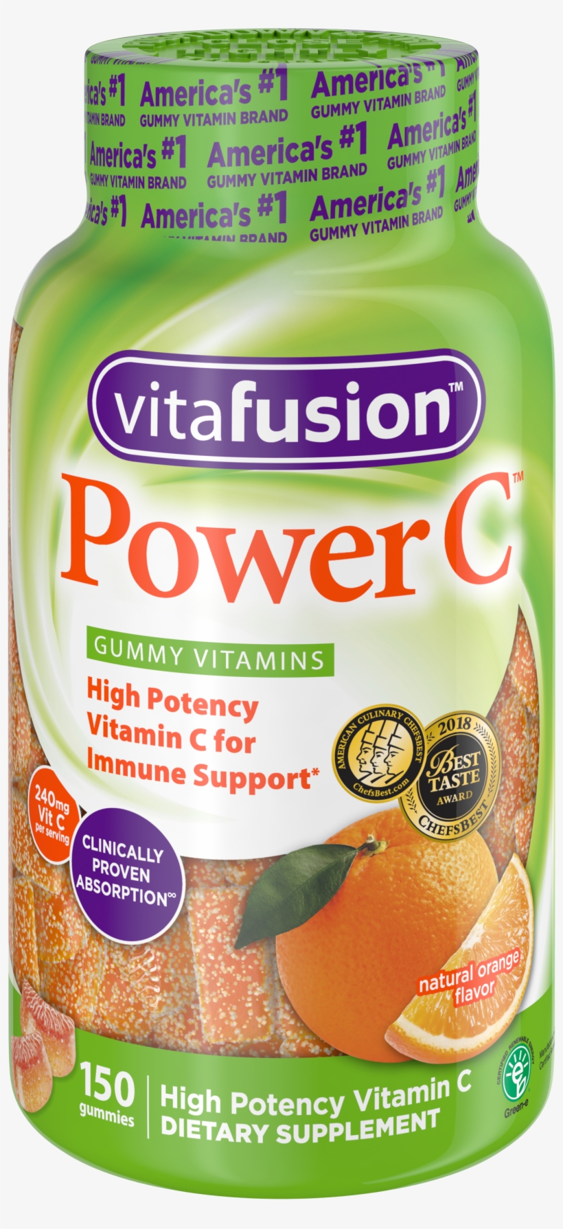 Vitafusion Power C Gummy Vitamins, 150ct - Vitafusion Vitamin C Gummy, transparent png download