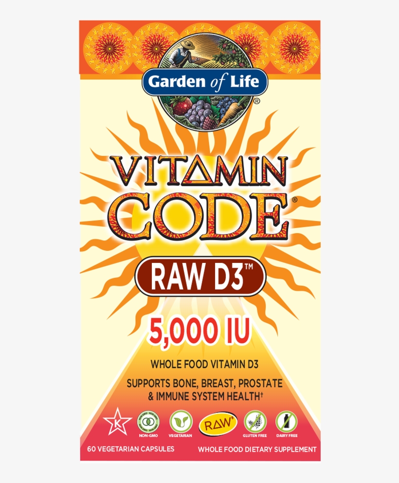 658010115865 658010115865 658010114134 658010114134 - Garden Of Life Vitamin Code Raw D3 60 Caps, transparent png download