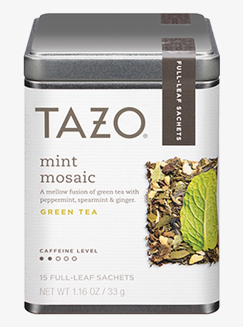 Tazo Mint Mosaic Green Tea Full Leaf Sachets 15ct - Tazo Herbal Tea, Cinnamon Chalet, Caffeine-free, Full-leaf, transparent png download