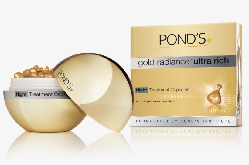 Gold Radiance™ Ultra Rich Night Treatment Capsules - Pond's Gold Radiance Ultra Rich, transparent png download