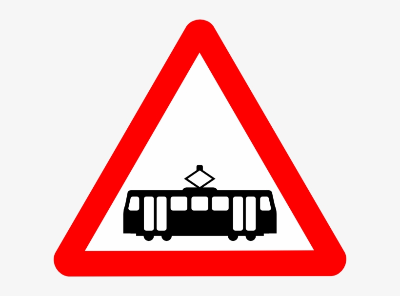 Road Signs Tram Svg Clip Arts 600 X 527 Px, transparent png download