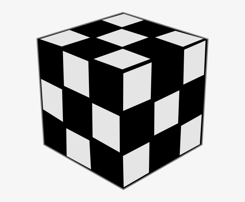 Rubix Cube Black And White, transparent png download