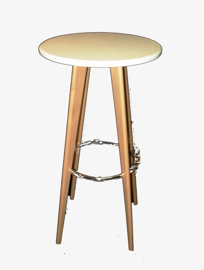 White Wooden High Table - Bar Stool, transparent png download