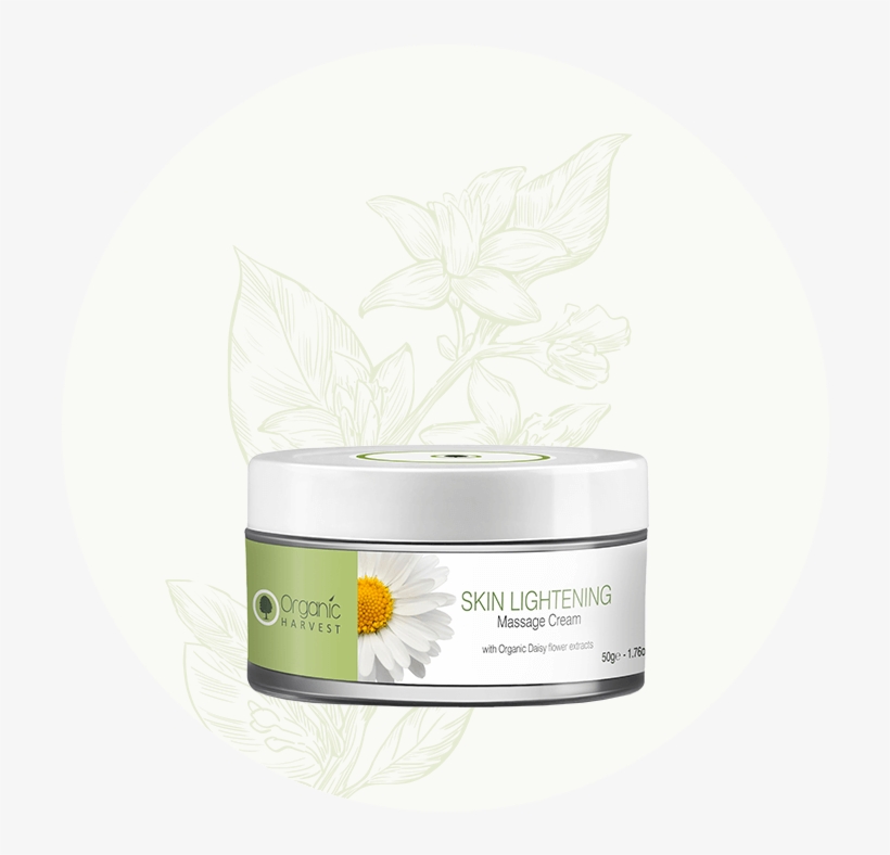 Skin Lightening Massage Cream - Organic Harvest Skin Lightening Massage Cream (50gm), transparent png download