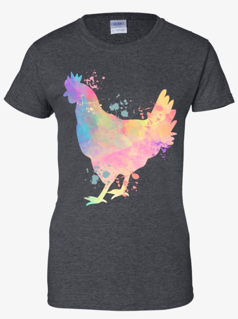 Chicken Watercolor Splash Animal Lover Apparel - Dachshund Yoga Dog T Shirt Clothes Dark Heather Medium, transparent png download