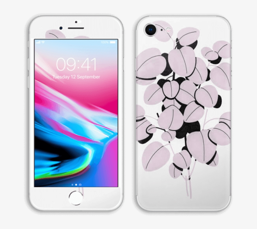 Leaves In Pink - Apple Iphone 8 Silver 4.7 256gb 4g Unlocked & Sim, transparent png download