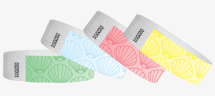 3/4 Standard Tyvek Wristband Sea Shells - Paper, transparent png download