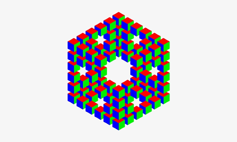 Reutersvard's Penrose Cube By Bucwah - Cube, transparent png download