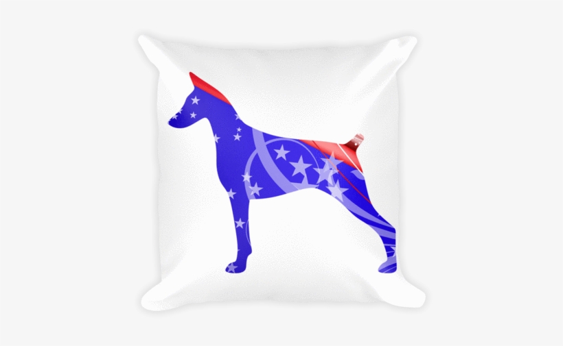 Doberman Patriotic Shape Decorative Pillow - Doberman Tattoos Designs, transparent png download
