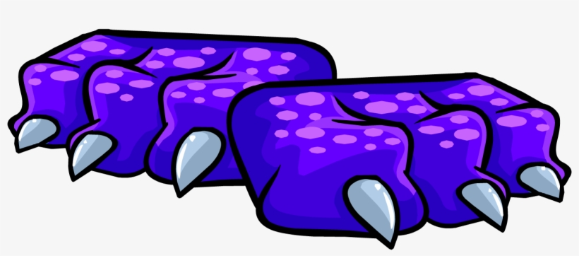 Purple Dragon Feet - Dragon Traje Club Penguin Id, transparent png download