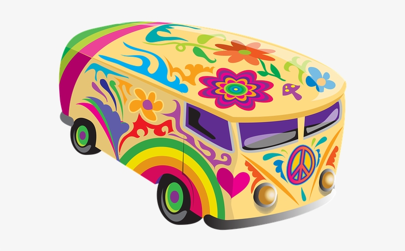 Clipart, Retro, Classic, Bus, Fifties, Retro Clipart - Hippie Clip Art, transparent png download