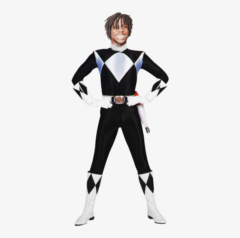 Power Rangers Gucci Mane Chief Keef Gbe Sosa Black - Mighty Morphin Power Rangers Black Ranger Cosplay Costume, transparent png download