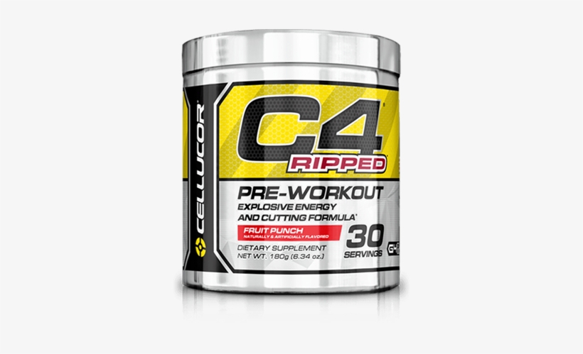 C4-ripped - Cellucor - C4 Ripped - 30 Serves - Raspberry Lemonade, transparent png download
