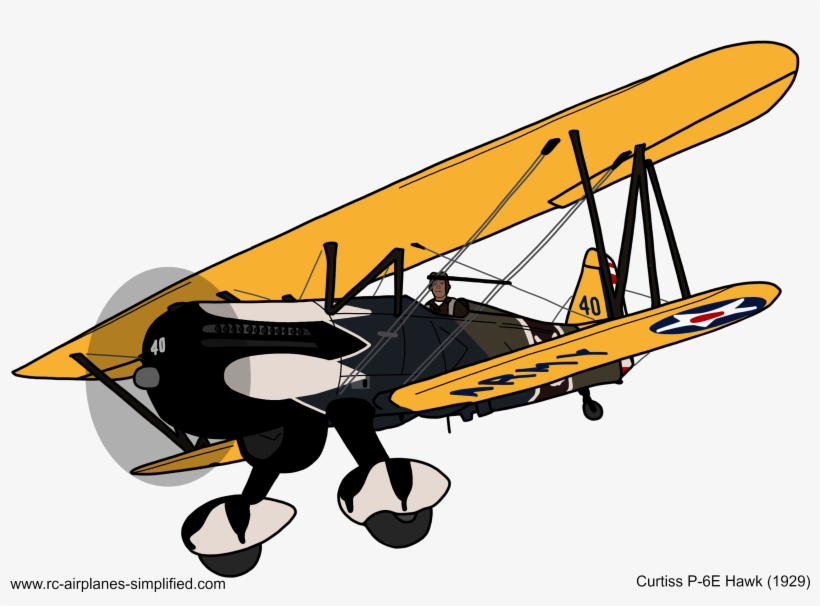 Plane Silhouette Png Clip Art Png M - Curtiss Hawk Biplane Ww1, transparent png download