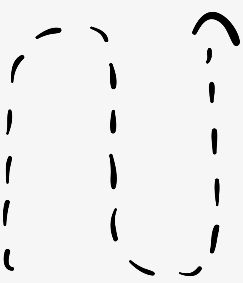 Curved Up Arrow With Broken Line Comments - Lineas Punteadas Curvas Png, transparent png download