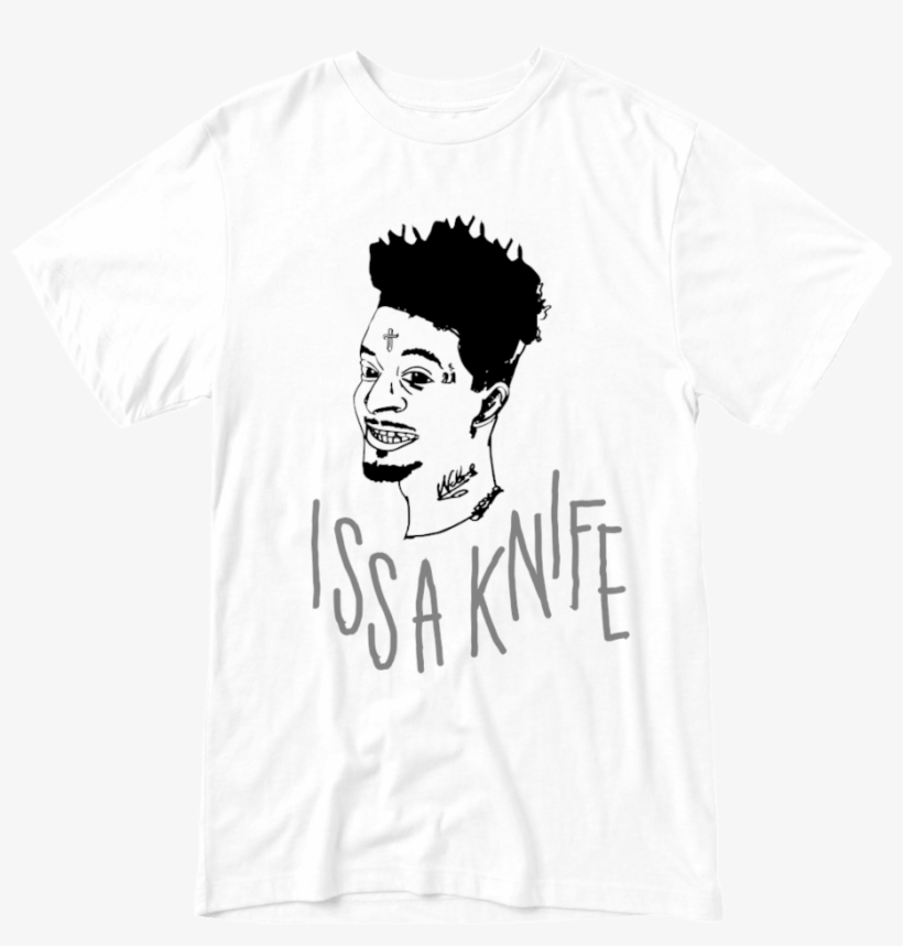 Issa Knife T Shirt [white] 20 21 Savage, transparent png download