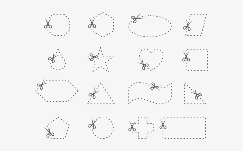 Cut Here Scissors Vector Download Free Art - Scissors, transparent png download