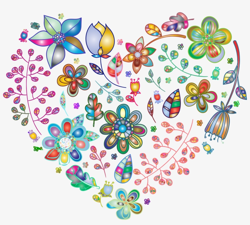 Floral Heart No Background, transparent png download
