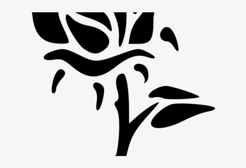 Flower Silhouette Images - Stencil Flower, transparent png download