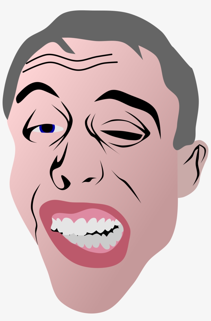Age Of Forty Suffer Of Face Wrinkles - Silly Face, transparent png download