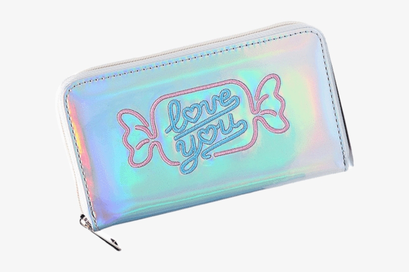 Love You Hologram Wallet - Holographic Wallet, transparent png download