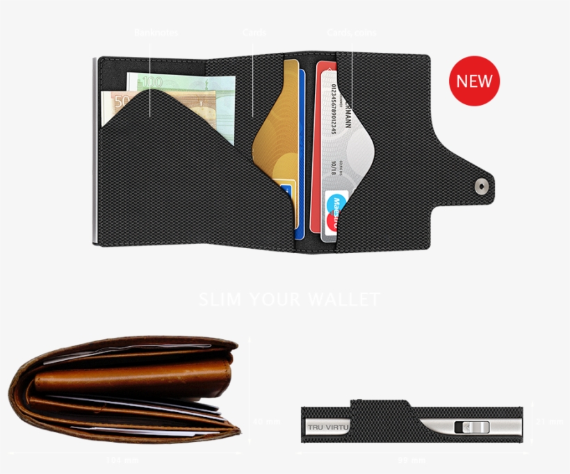 99 X 67 X 21 Mm / 3,89 X 2,64 X 0,82 Inch - Tru Virtu Click & Slide, transparent png download