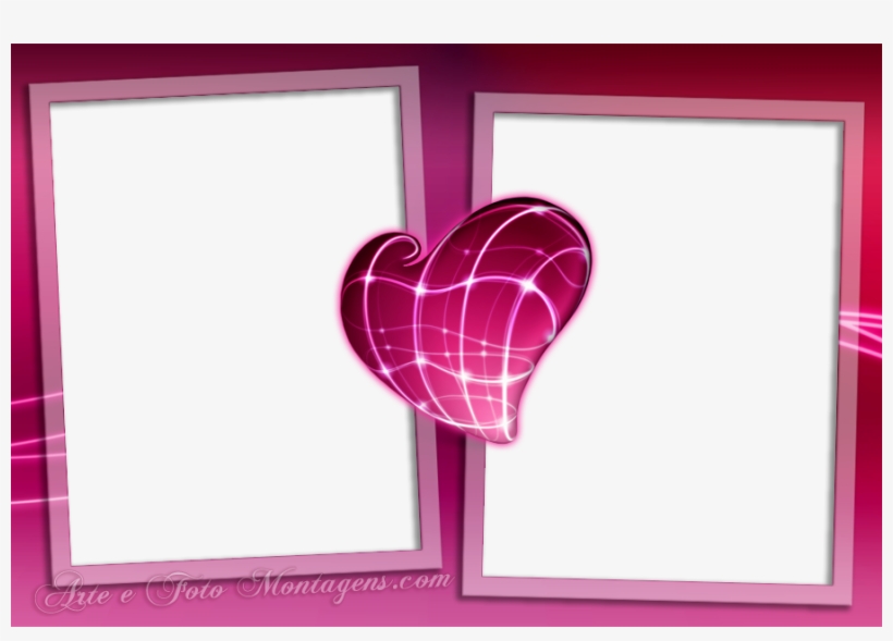 Coracao Pink 2 Fotos - Heart, transparent png download