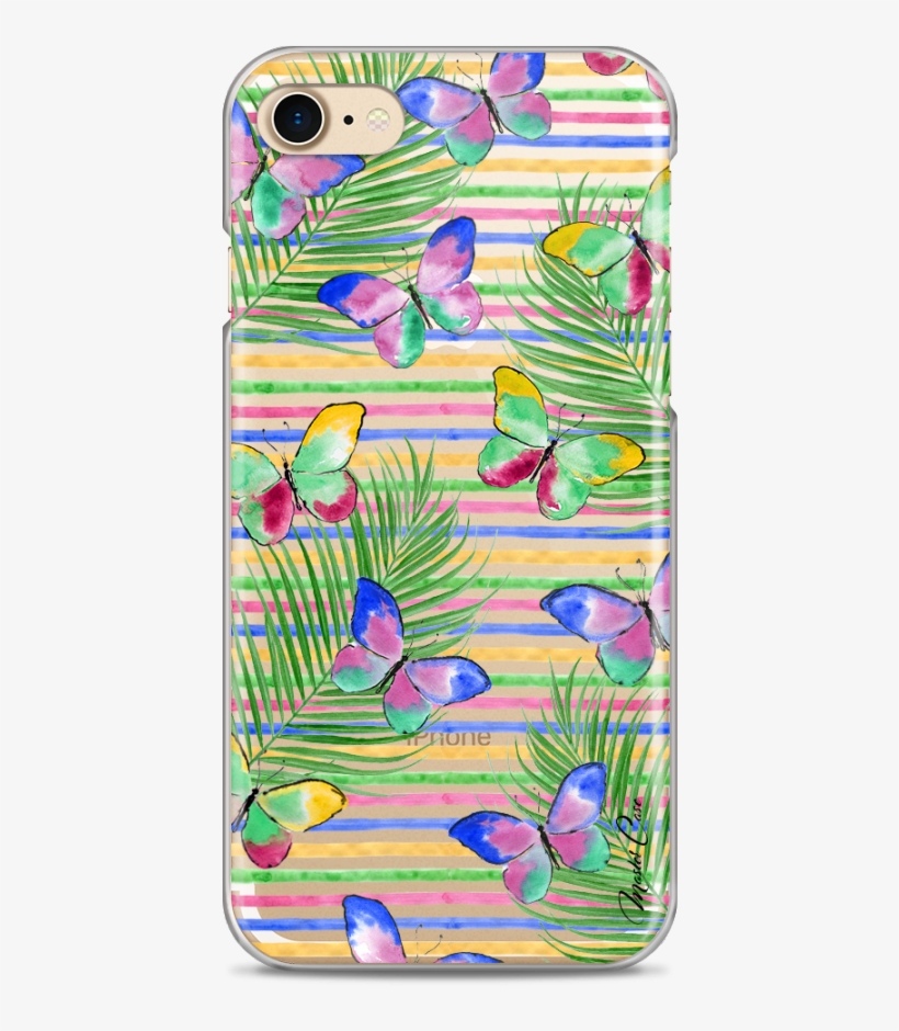 Coque Iphone 7plus/8plus Multicolor Watercolor Butterflies - Mobile Phone Case, transparent png download